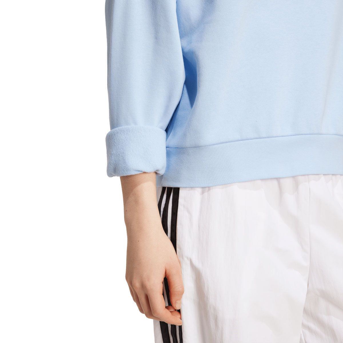 adidas Womens Essential Feelcozy Fleece Small Logo Sweatshirt