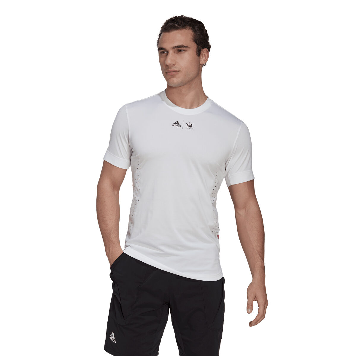 adidas Mens AEROREADY New York Printed Tennis Tee