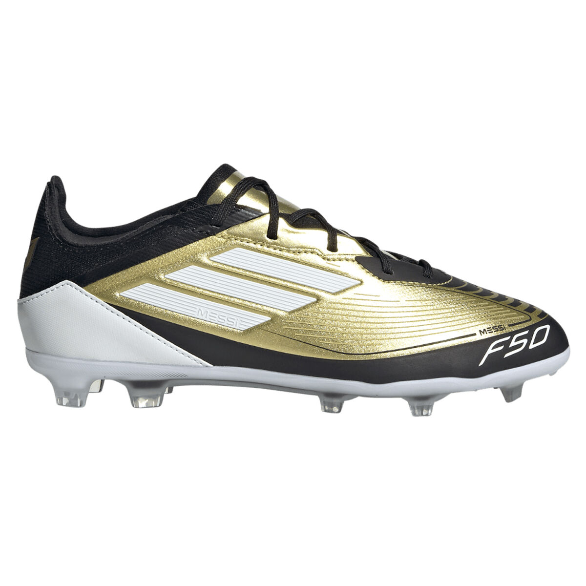 adidas F50 Pro Messi Kids Football Boots Gold/White US 6
