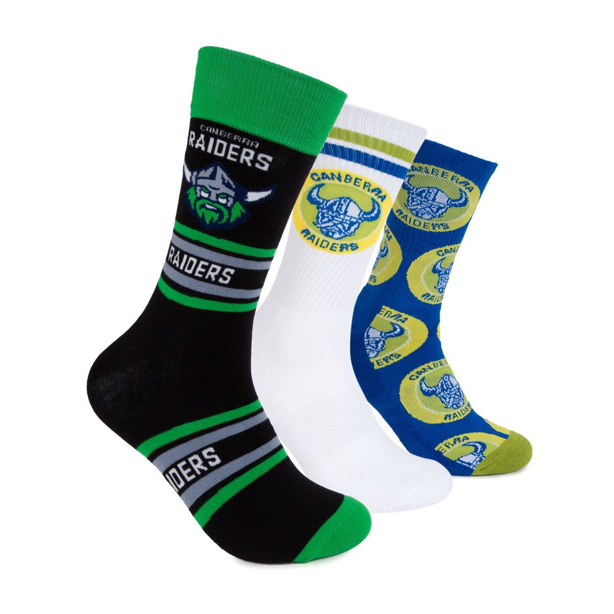Canberra Raiders 3 Pack Sock Gift Pack