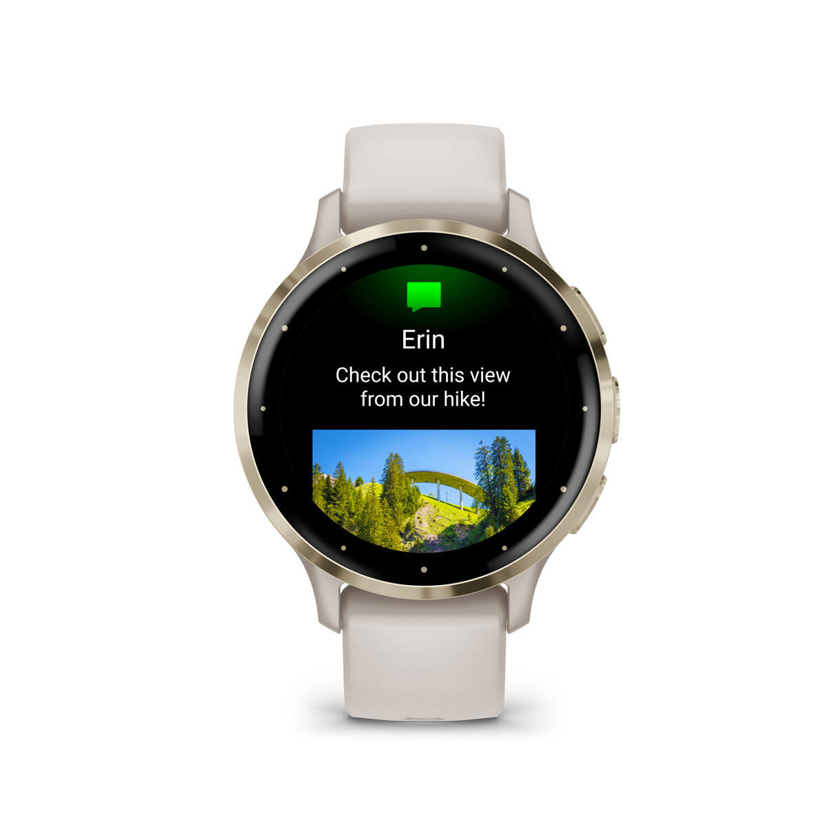 Garmin Venu 3S Watch - Ivory/Soft Gold