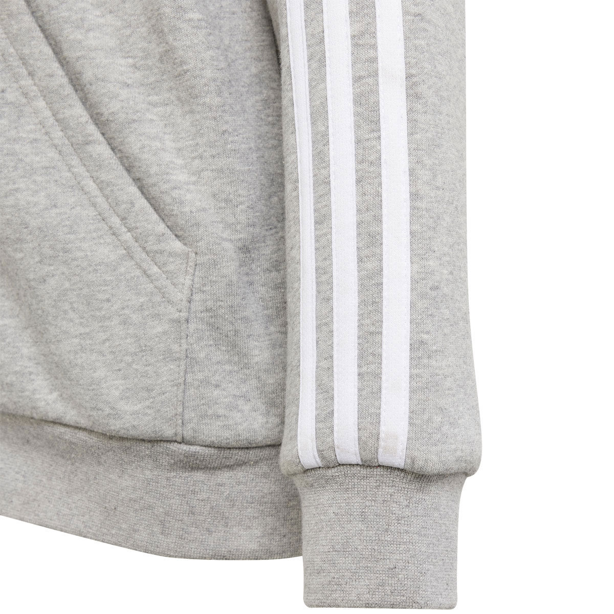 adidas Junior Essentials 3-Stripes Fleece Full Zip Hoodie