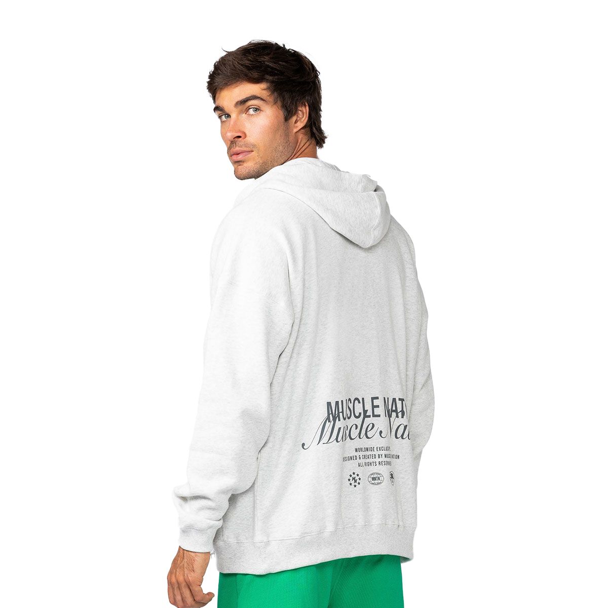 Muscle Nation Mens Classic Zip Through Hoodie