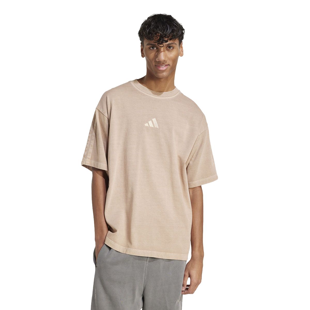 adidas Mens All SZN Fleece Pigment Dye Tee