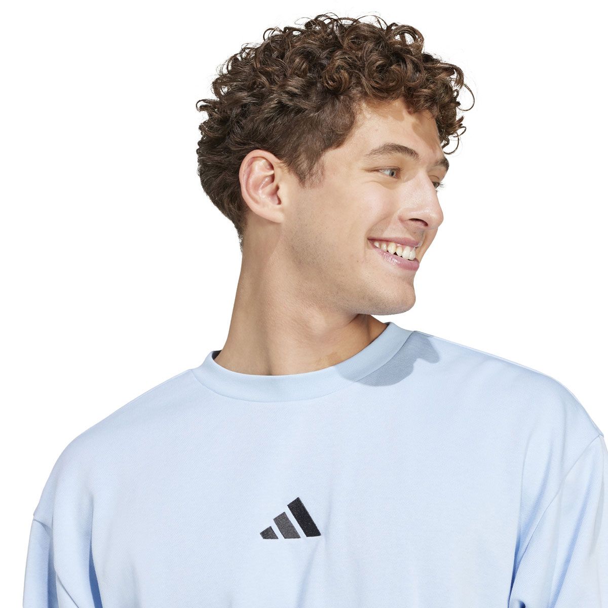 adidas Mens Essentials Feel Cozy Fleece Sweatshirt