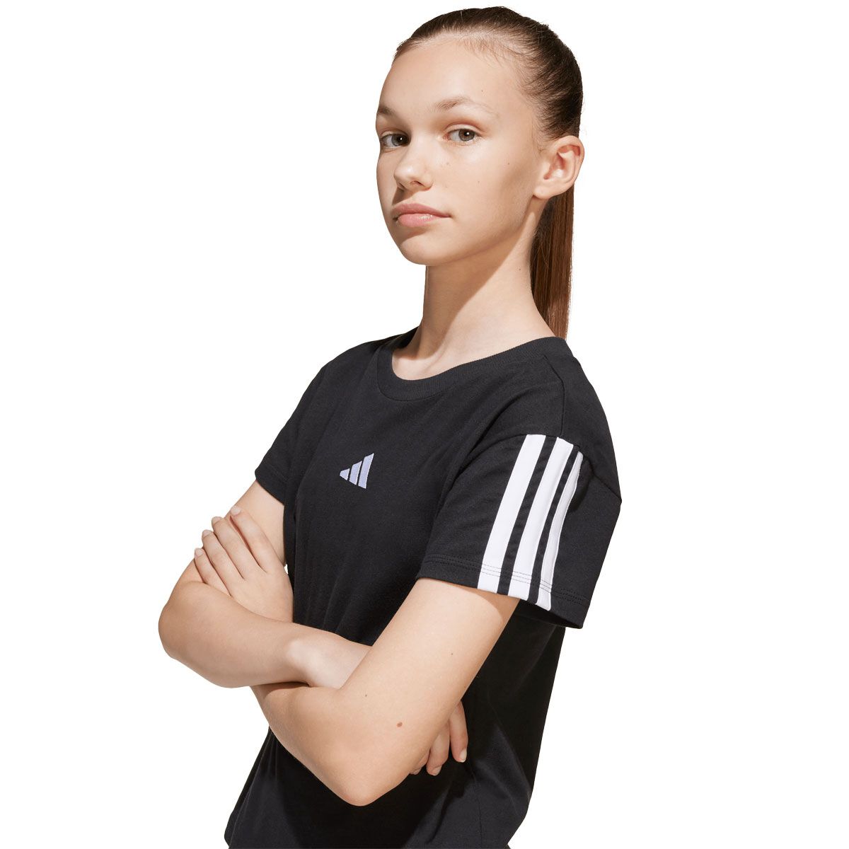 adidas Junior 3-Stripes Tee