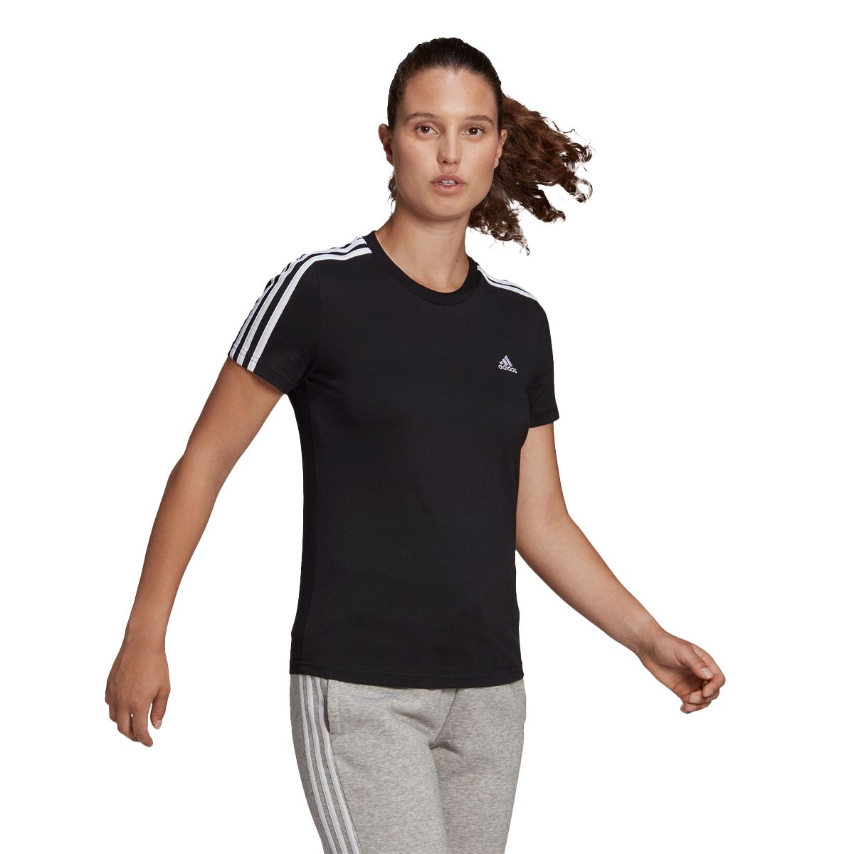 adidas Womens Essentials 3-Stripes Tee