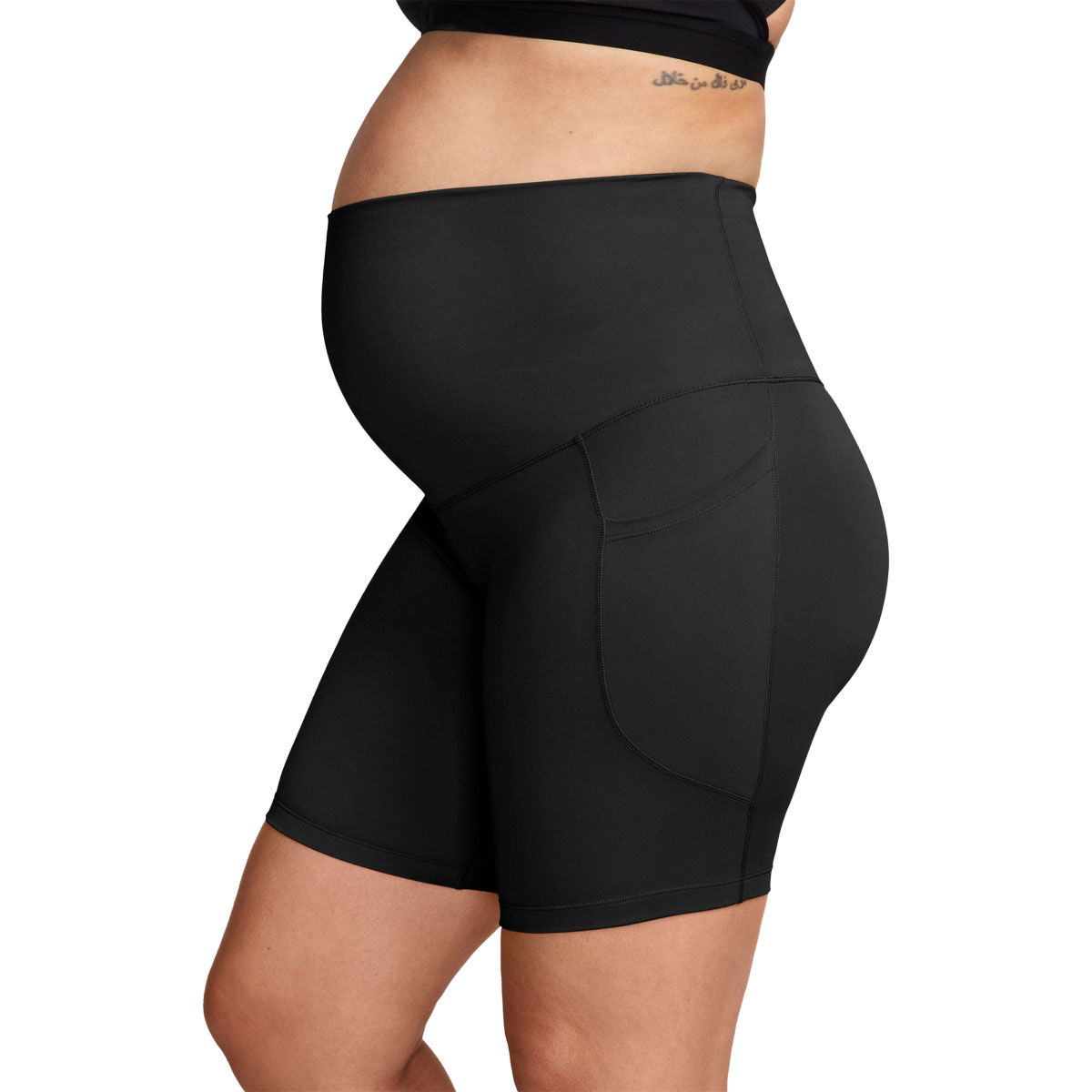 Nike Womens One Maternity Dri-FIT High Rise 8 Inch Short Tights