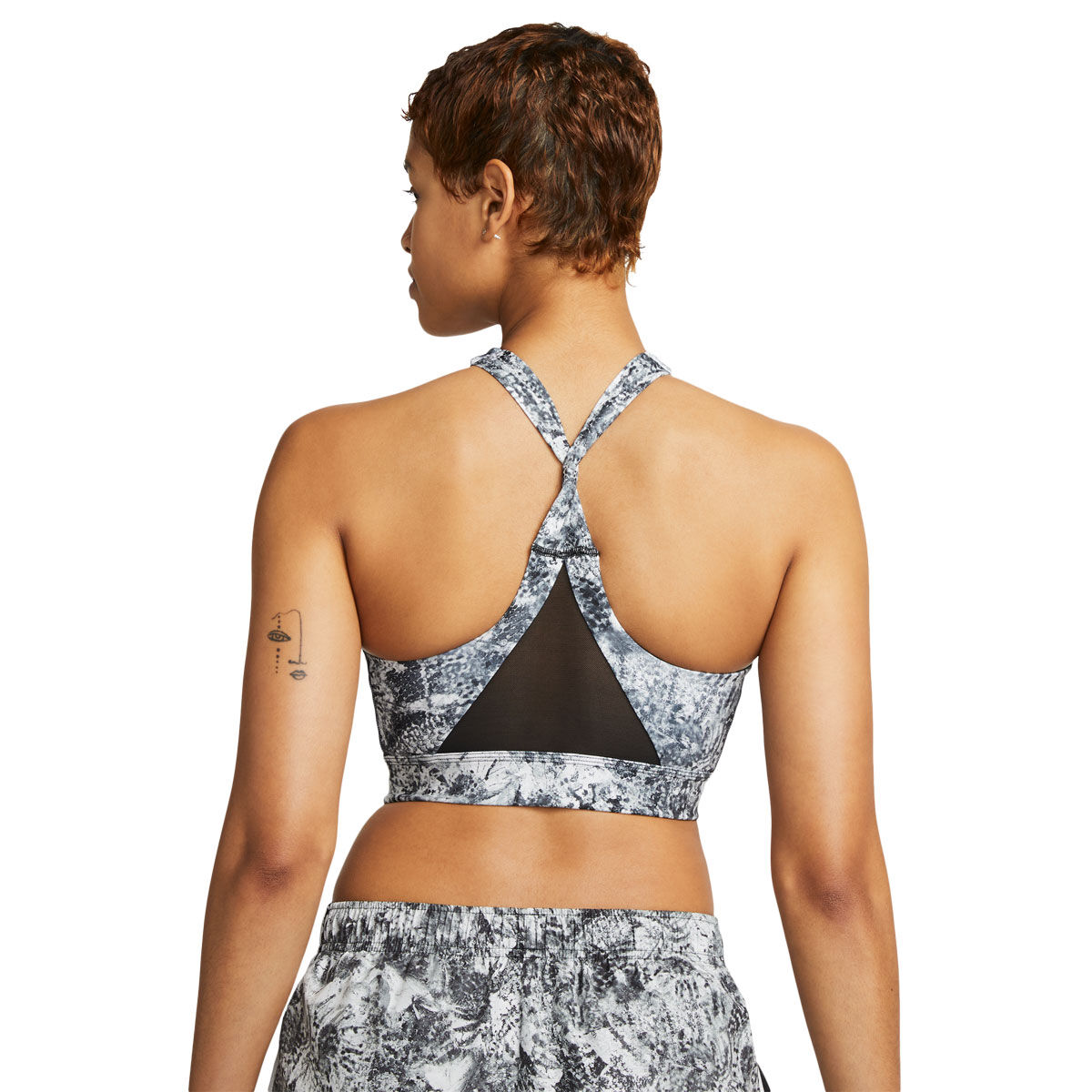 Nike Womens Swoosh Dri-FIT Medium Support Printed Wrap Sports Bra