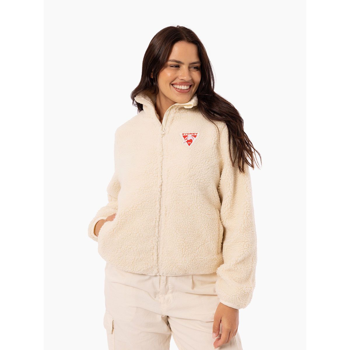 Sydney Swans Womens Sherpa Fleece Jacket