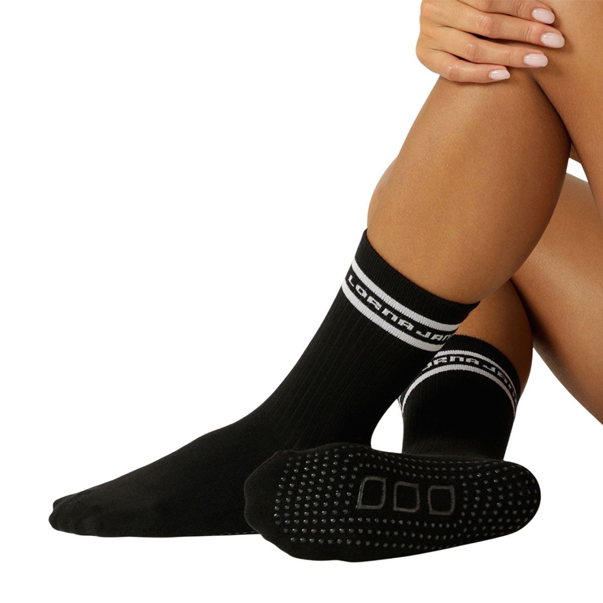 Lorna Jane Pilates Grip Crew Socks