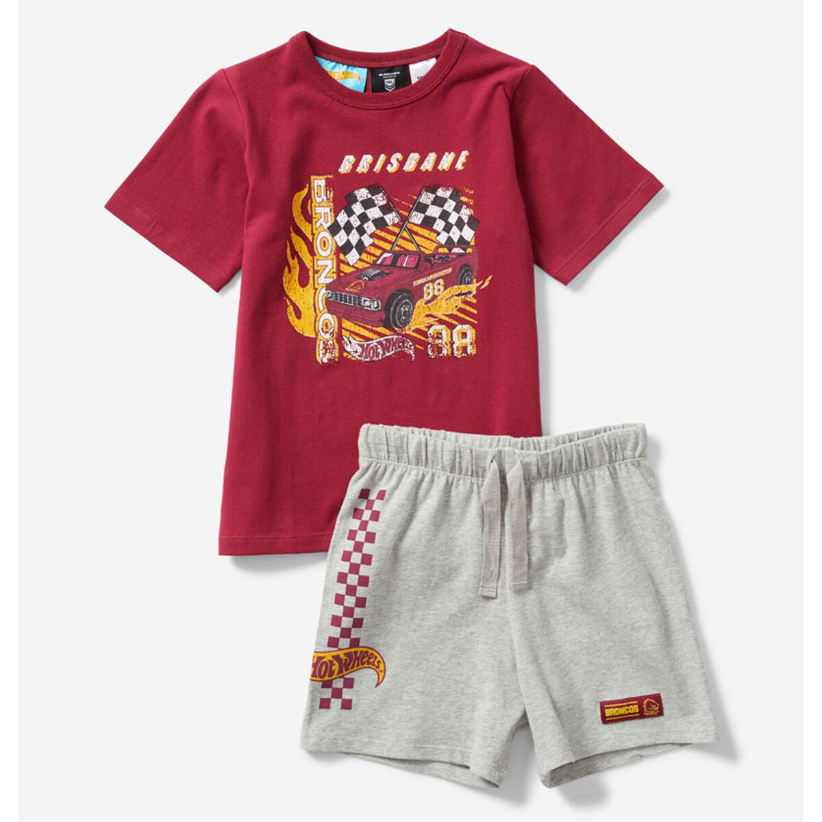 Brisbane Broncos Kids NRL x Hot Wheels Pyjama Set