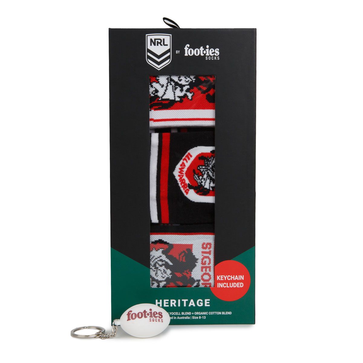 St George Illawarra Dragons 3 Pack Sock Gift Pack