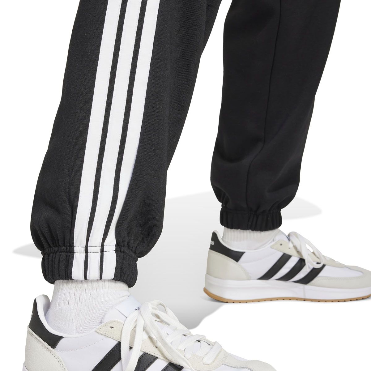 adidas Womens Essentials Fleece 3-Stripes Loose Fit Track Pants