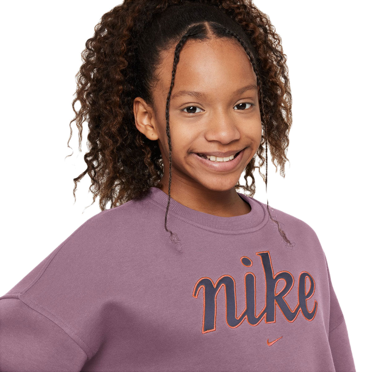 Nike Junior Sportswear Club Fleece Boxy Graphic Star Crew Sweatshirt
