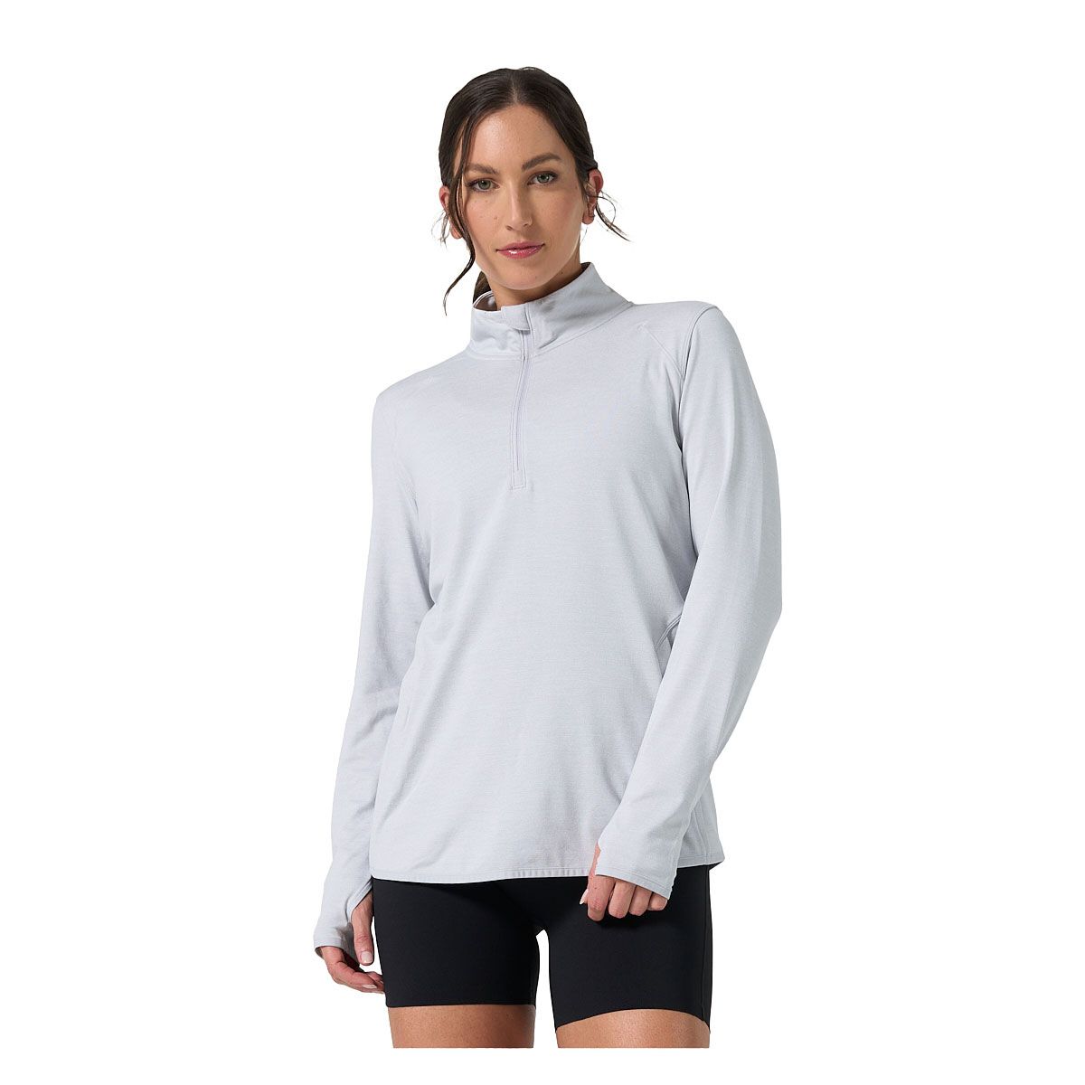 Ell/Voo Womens Alva 1/4 Zip Long Sleeve Top