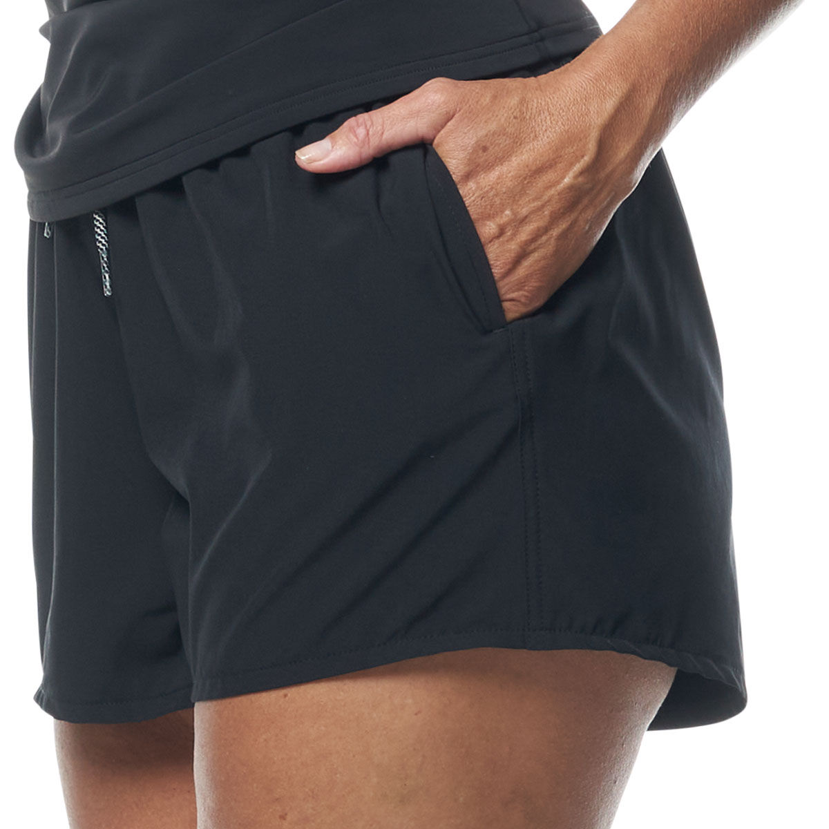 Tahwalhi Womens Solid Swim Shorts