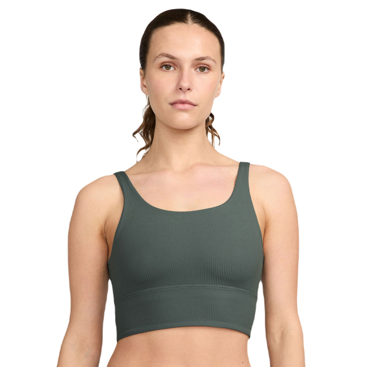 Nike Womens Zenvy Rib Light Support Padded Longline Sports Bra