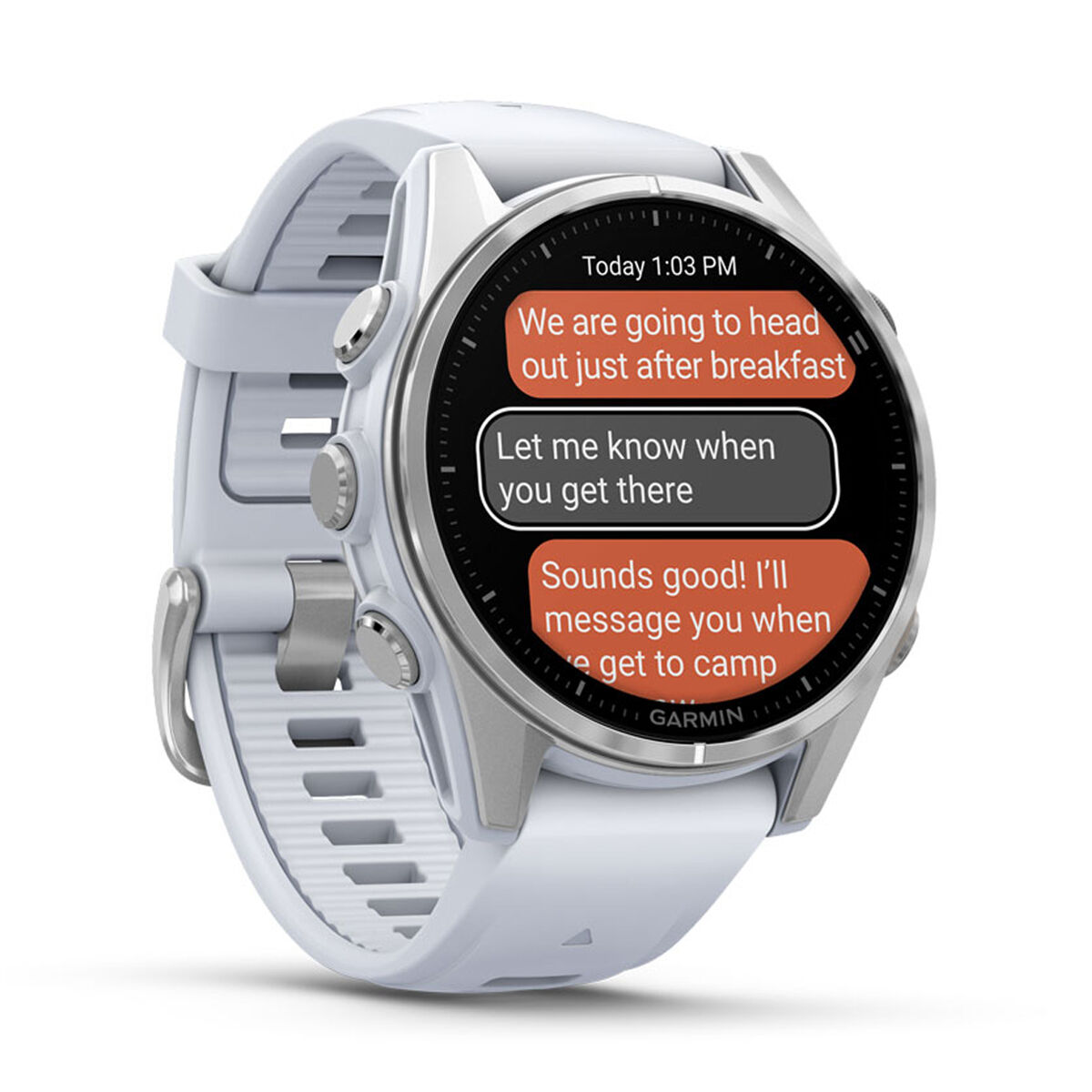 Garmin Fenix 8 43mm AMOLED Glass Watch - Whitestone