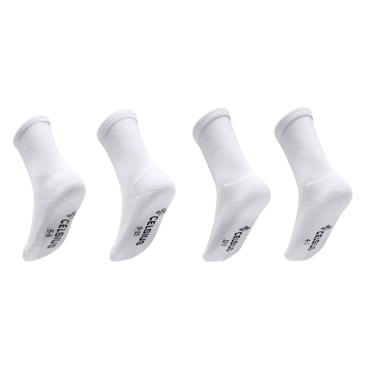 Celsius Kids Crew Socks White 5-8