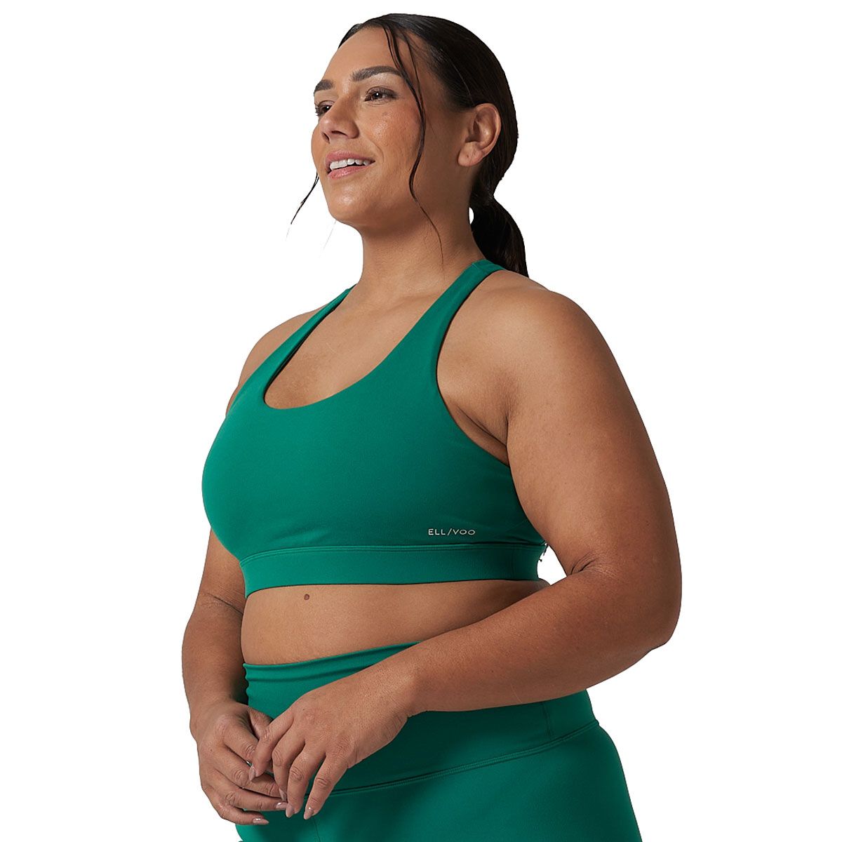 Ell/Voo Womens Studio Crop Sports Bra