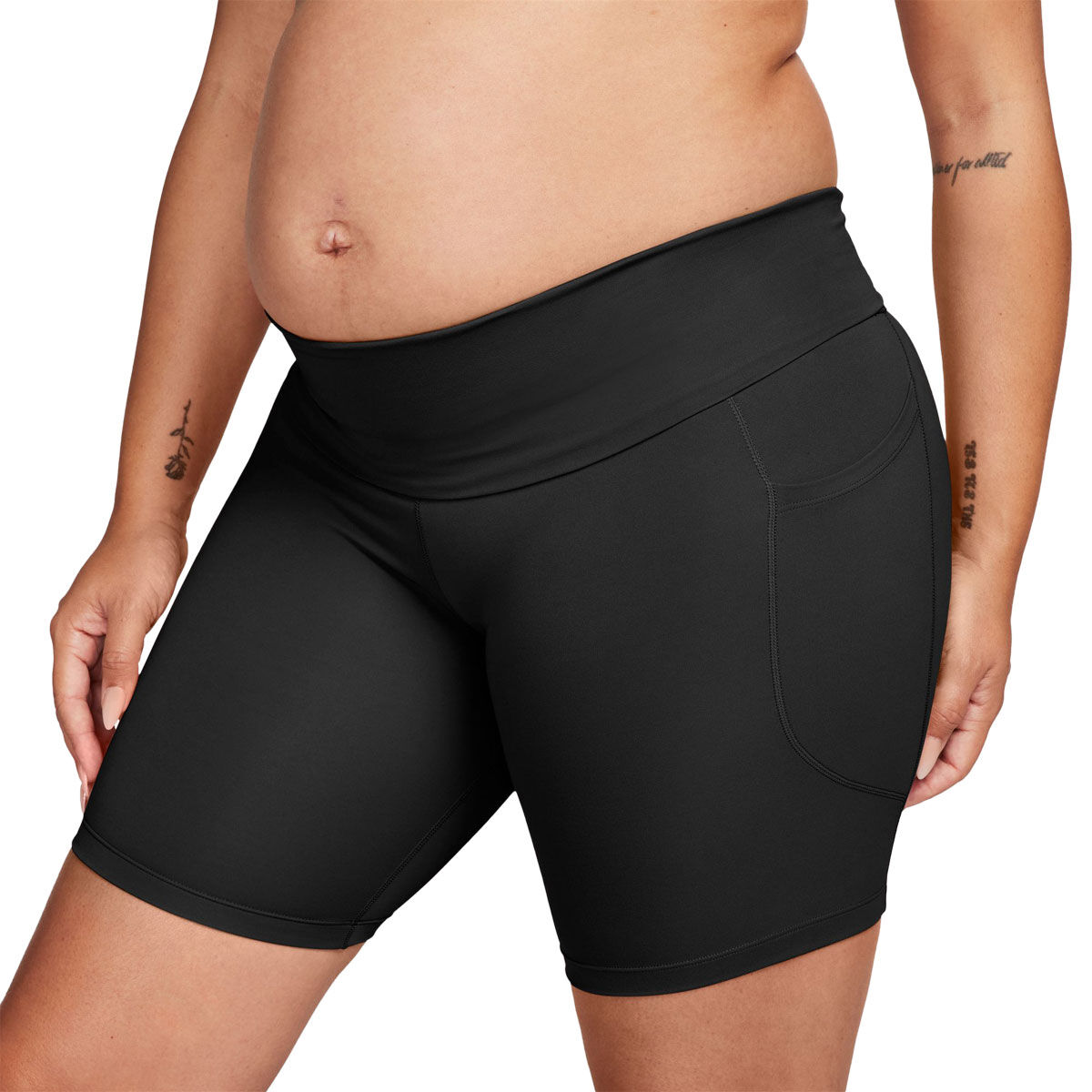 Nike Womens One Maternity Dri-FIT High Rise 8 Inch Short Tights
