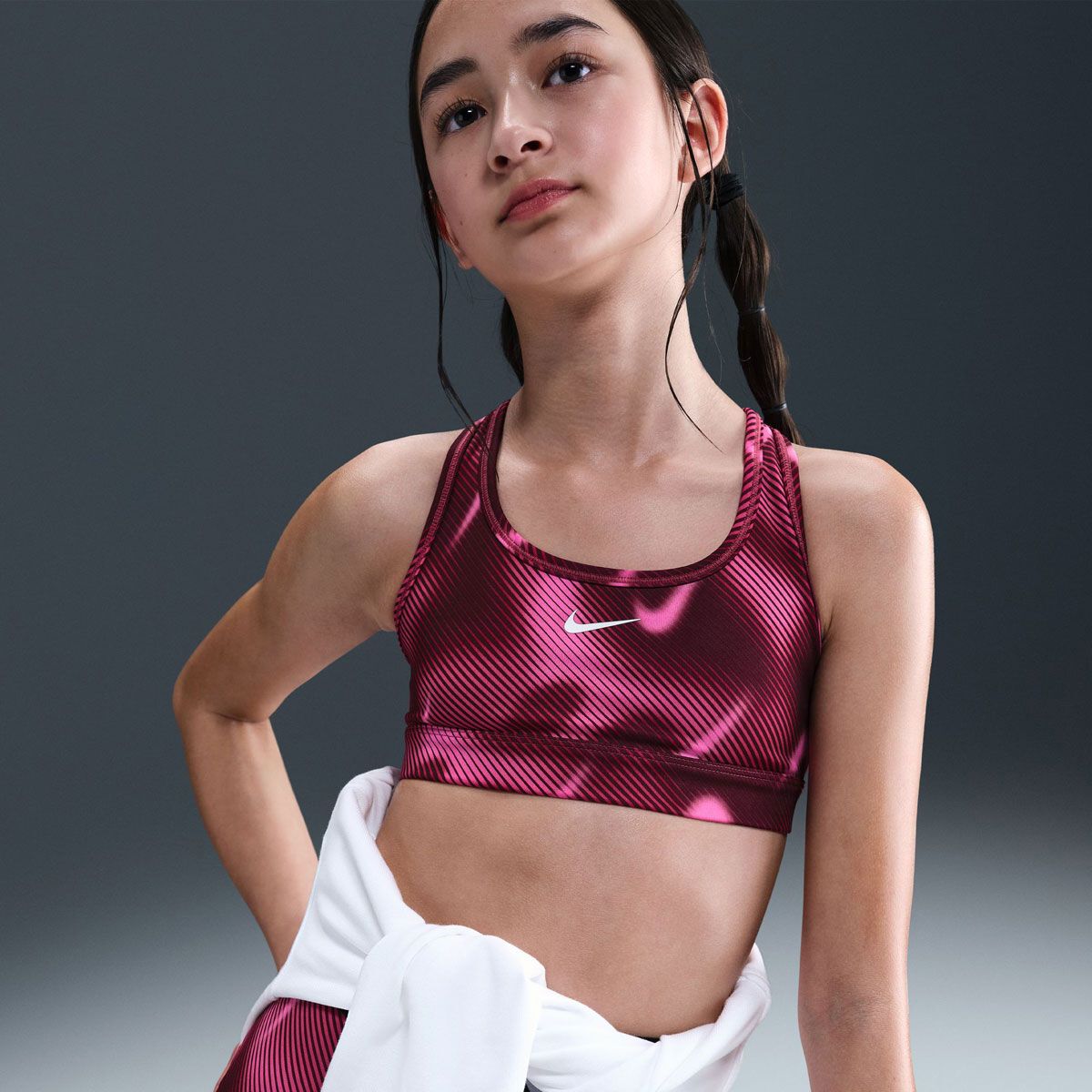 Nike Pro Junior Swoosh All Over Print Bra