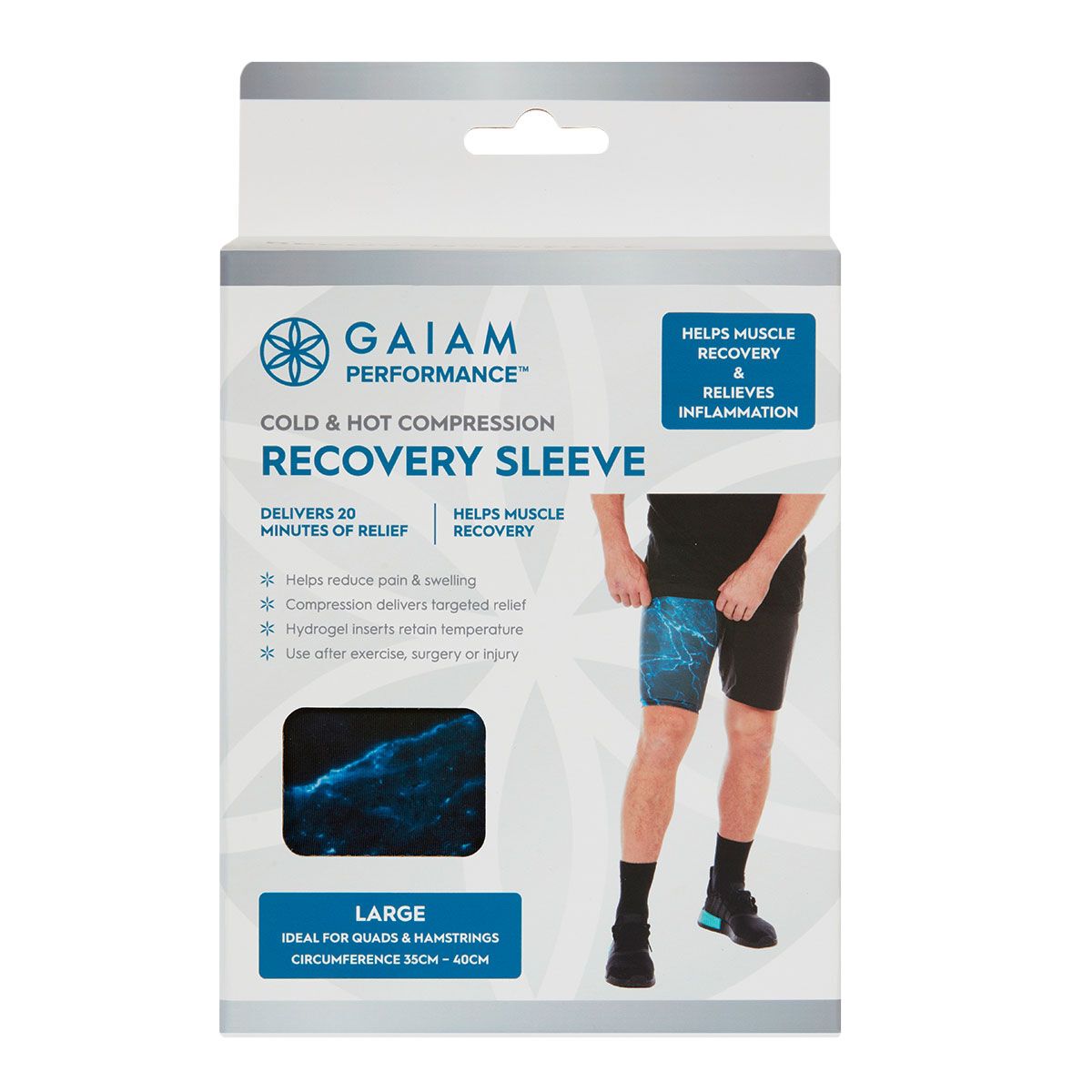 Gaiam Cold Hot Compression Sleeve L