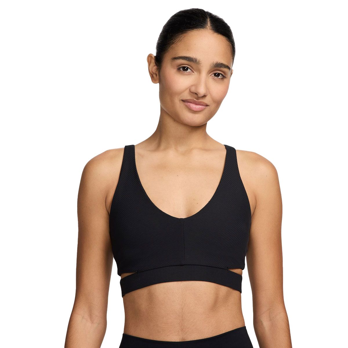 Nike Womens Zenvy Wide Ribbed Light Support Padded Sports Bra