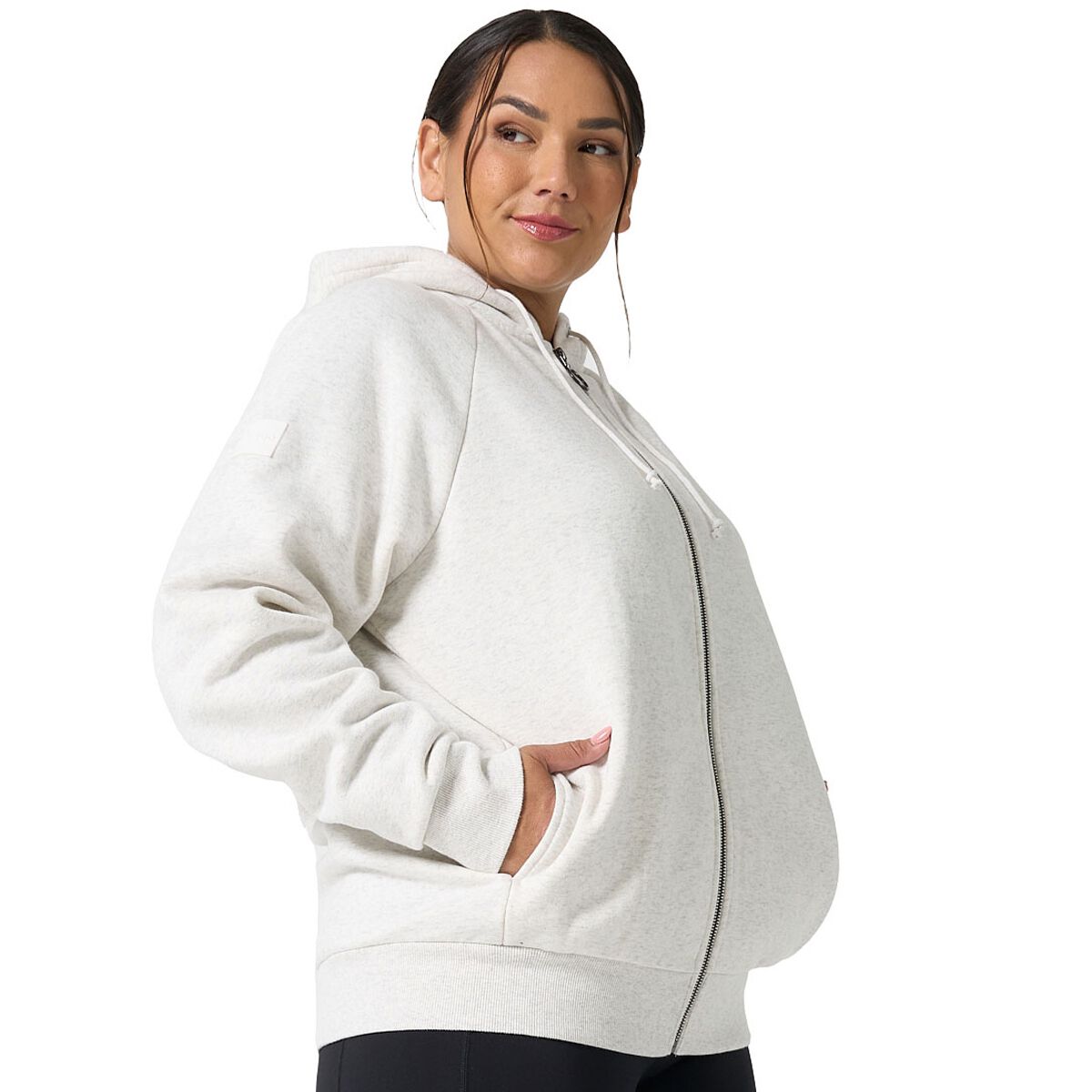 Ell/Voo Womens Mae Fleece Full Zip Hoodie