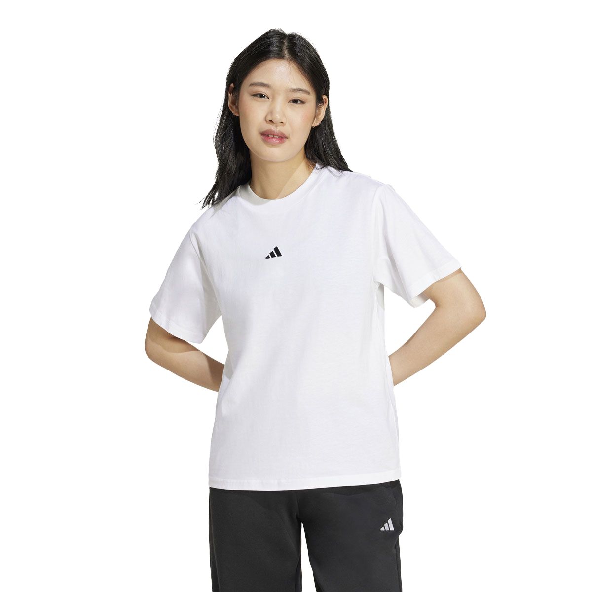 adidas Womens Essentials Small Logo Cotton Tee