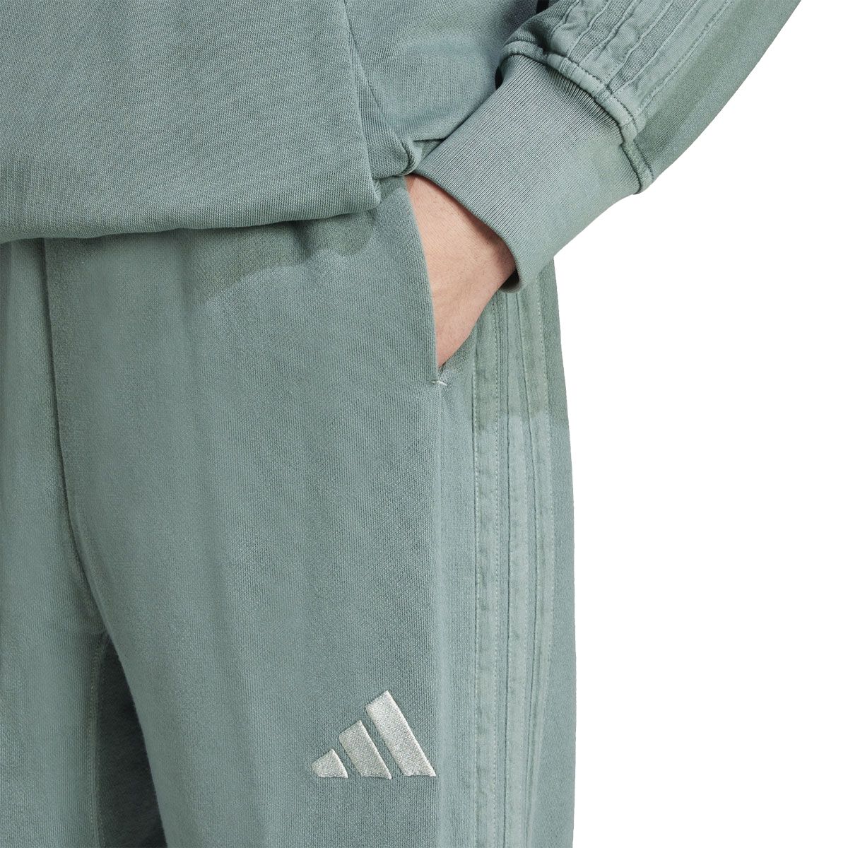 adidas Mens All SZN Fleece Pigment Dye Loose Track Pants