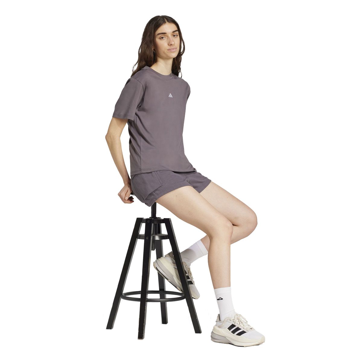 adidas Womens Essentials Small Logo Cotton Tee
