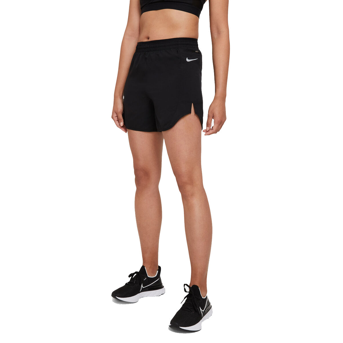 Nike Womens Tempo Luxe Running Shorts Black XS