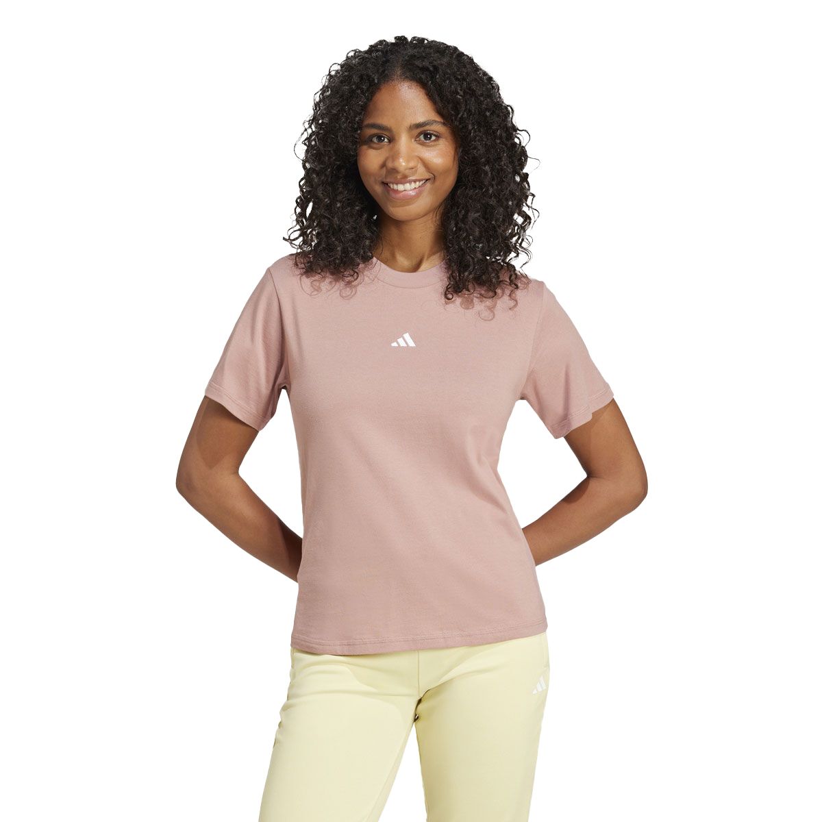 adidas Womens Essentials Small Logo Cotton Tee