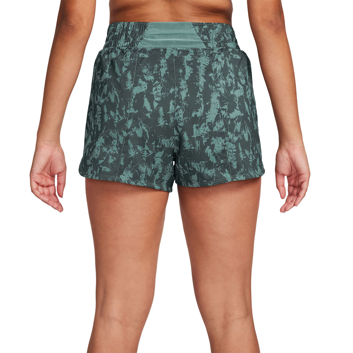 Nike Womens One Dri-FIT Mid Rise 3 Inch Brief-Lined Printed Shorts