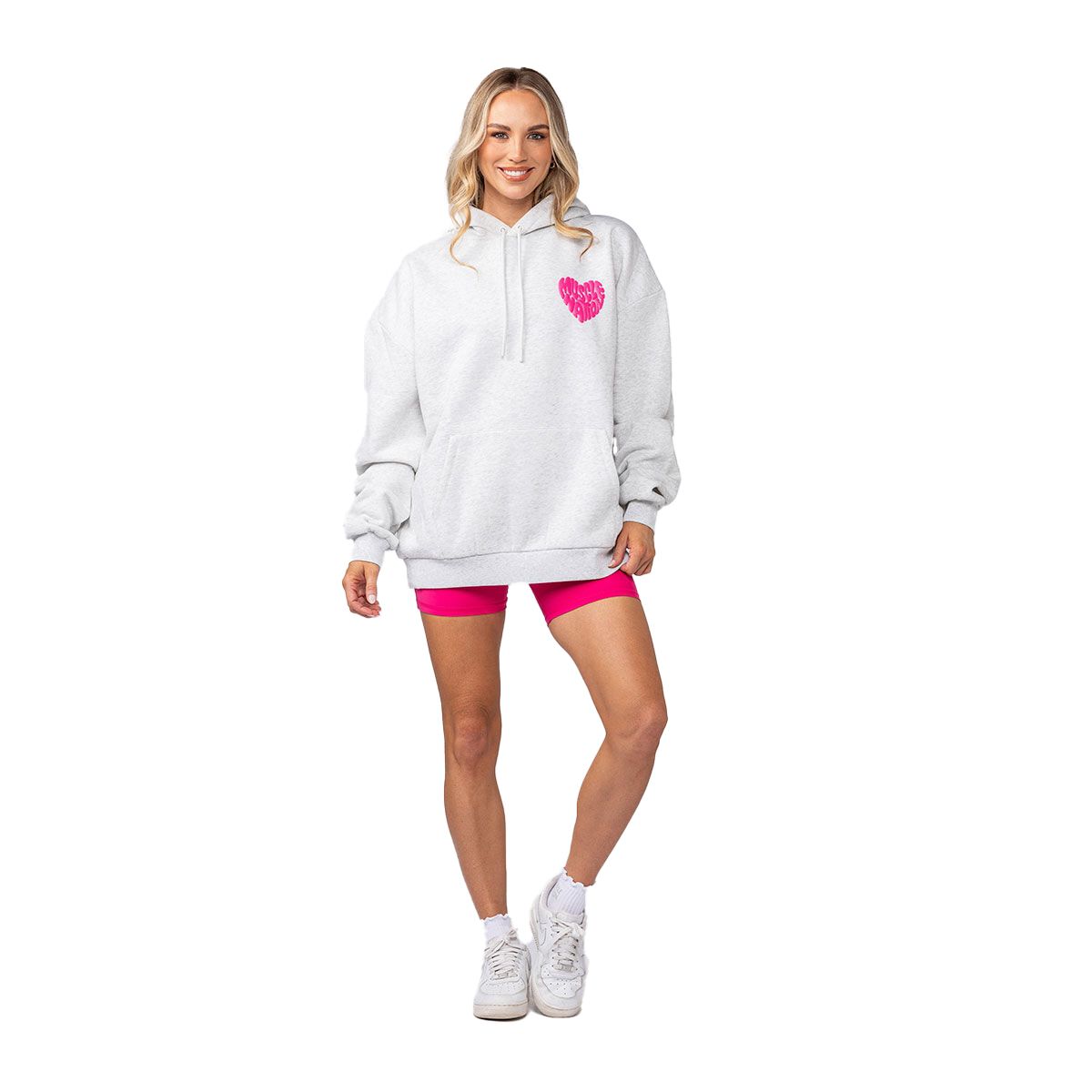 Muscle Nation Womens Peachy Oversized Pullover Hoodie