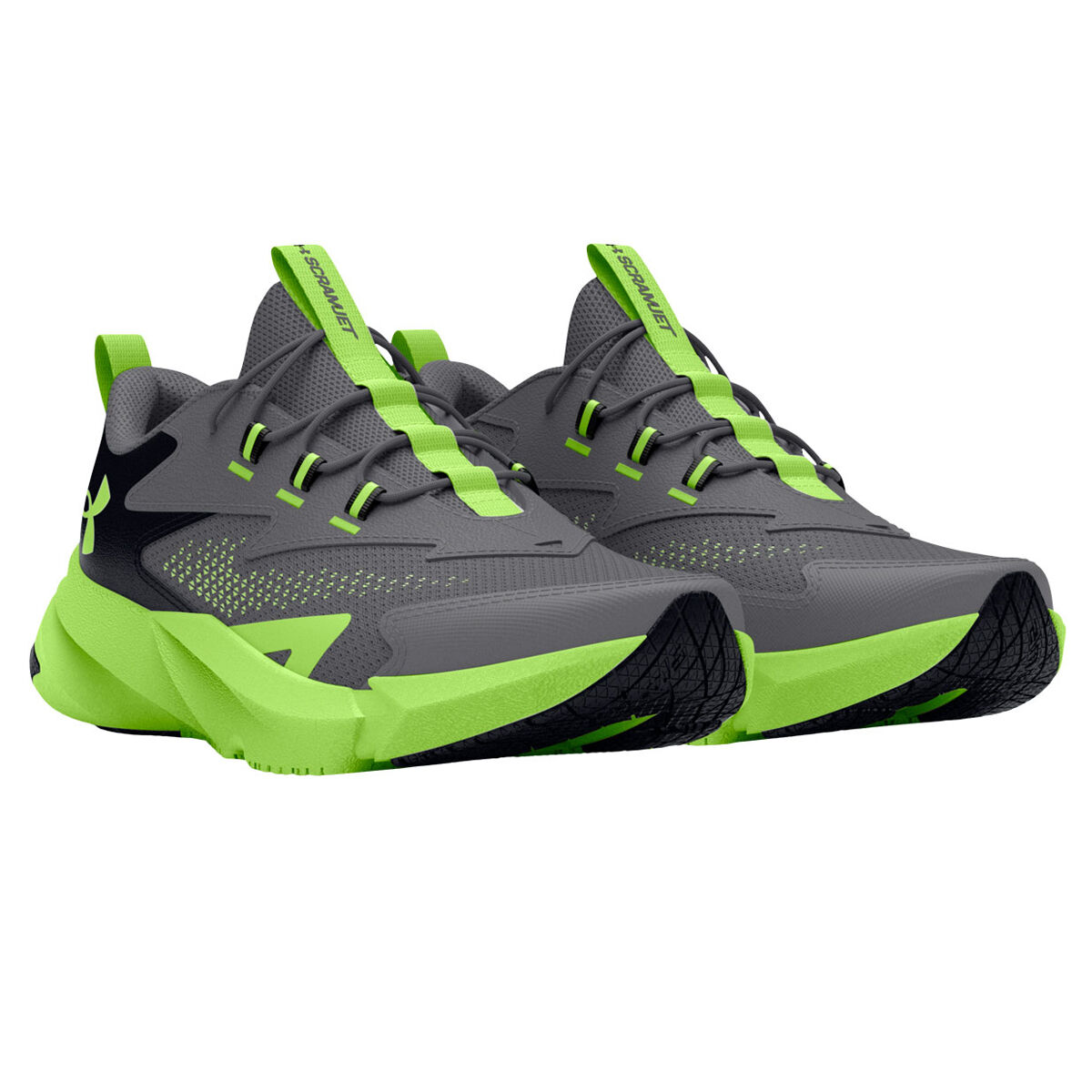 Under Armour Scramjet 6 PS Kids Running Shoes Grey/Black US 12