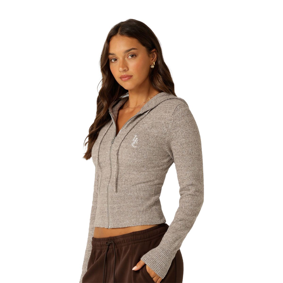 Lorna Jane Womens Luxe Lounge Knit Hoodie