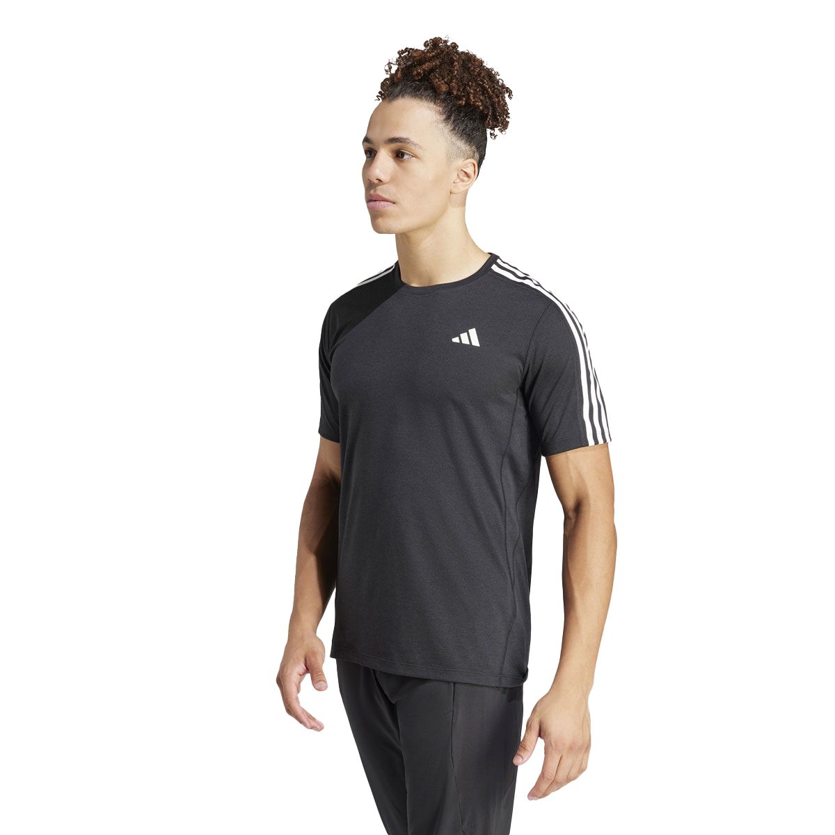 Adidas Mens Own the Run 3 Stripes Tee