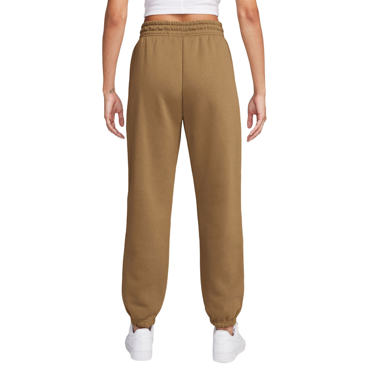 Nike Womens Phoenix Fleece High Rise Oversized Track Pants Brown M