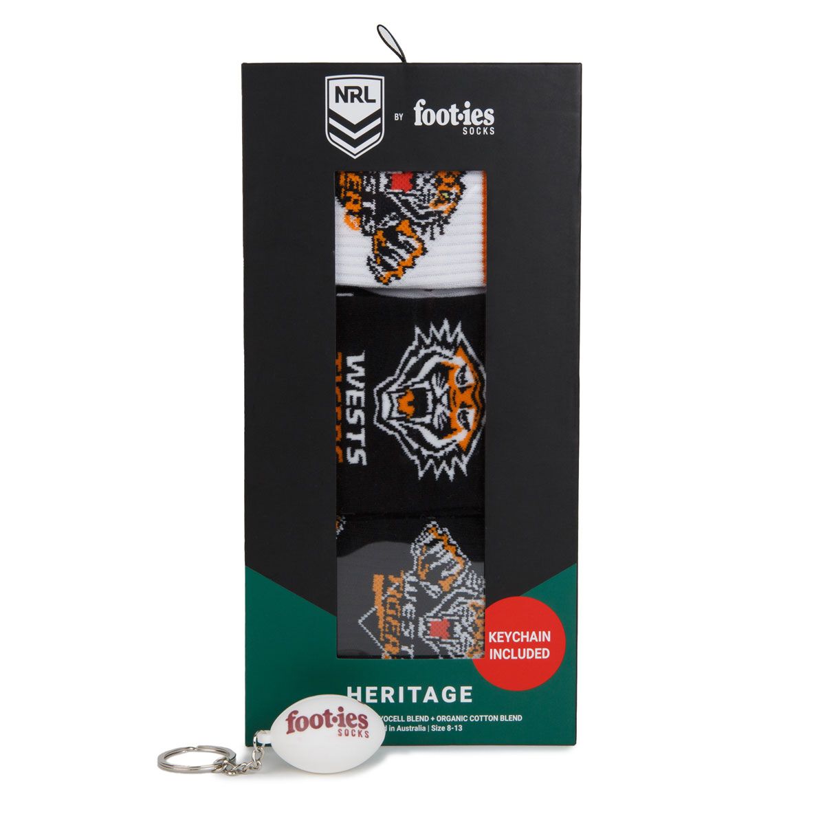 Wests Tigers 3 Pack Sock Gift Pack