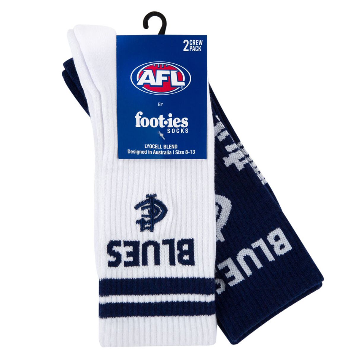 Footies Carlton Blues 2025 Sneaker Socks 2 Pack