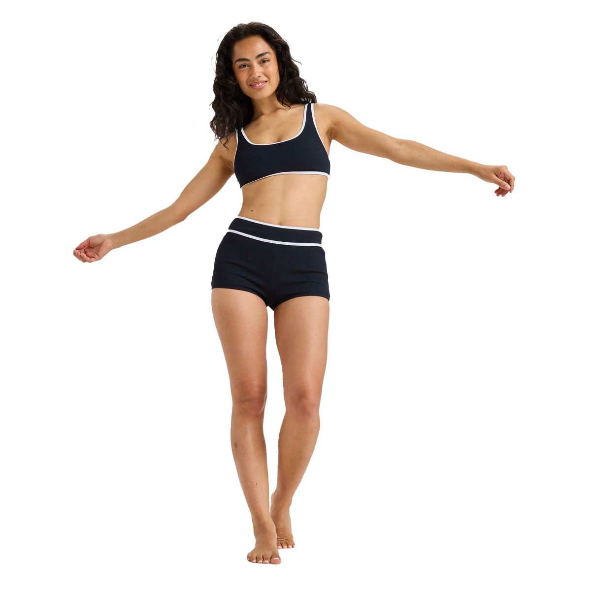 Roxy Womens Beloved Rib Swim Shorty