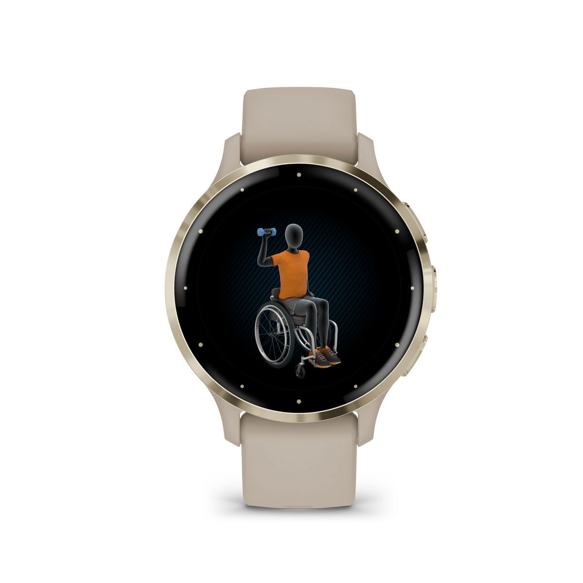 Garmin Venu 3S Watch - French Gray/Soft Gold