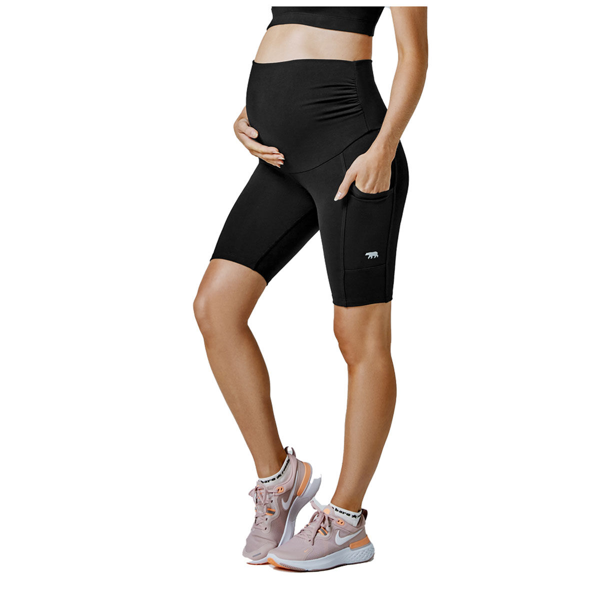 Running Bare Womens Maternity Power Moves Bike Tights