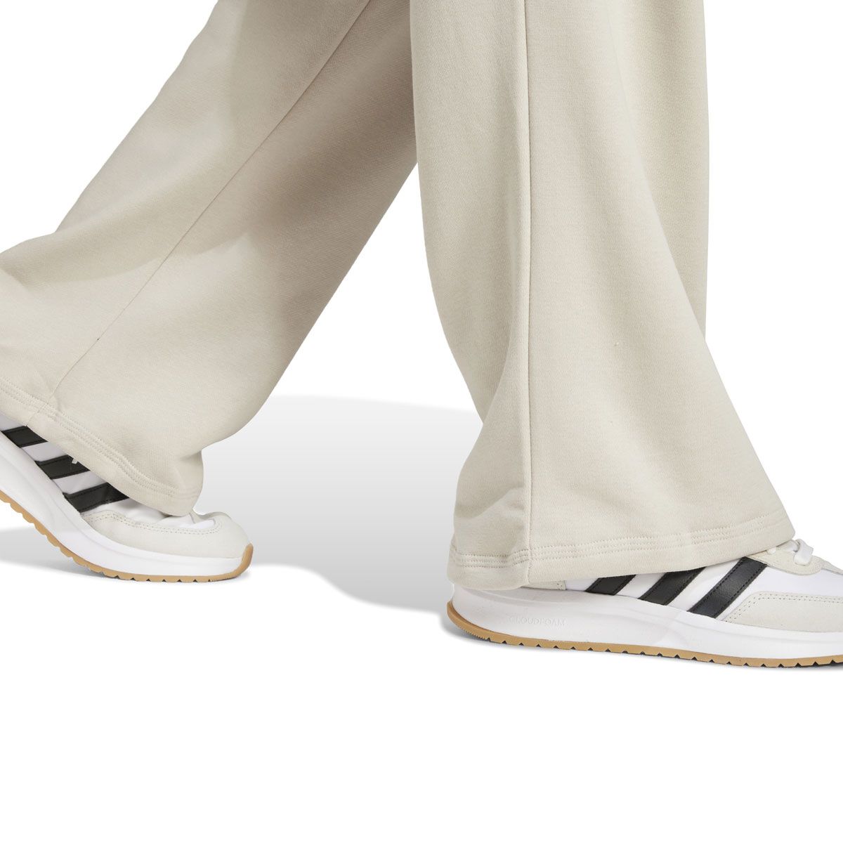 adidas Womens Feel Cozy Fleece Small Logo Open Hem Track Pants