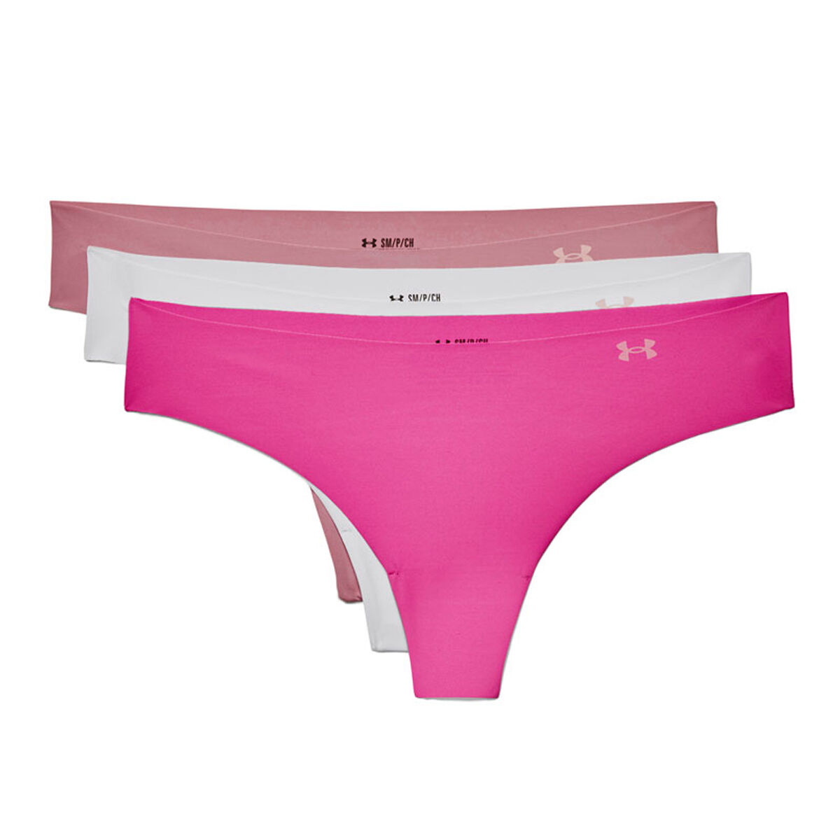 Under Armour Womens Pure Stretch Seamless Thong Briefs 3 Pack