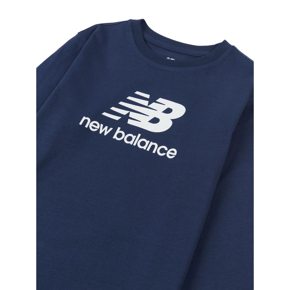 New Balance Junior Jersey Stacked Logo Long Sleeve Tee