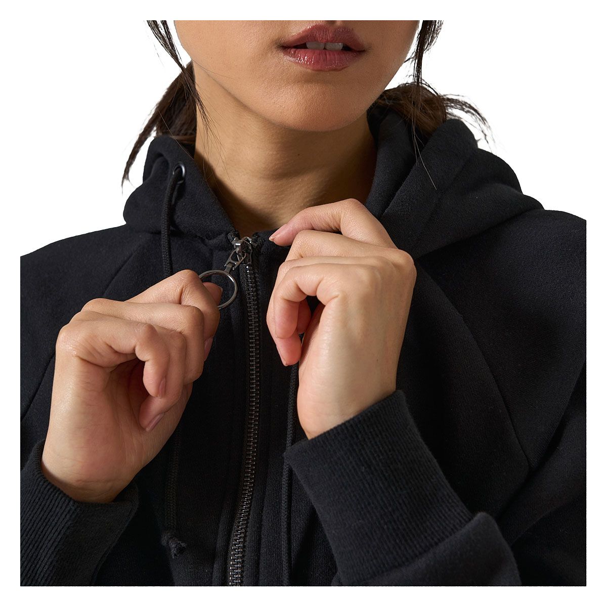 Ell/Voo Womens Mae Fleece Full Zip Hoodie